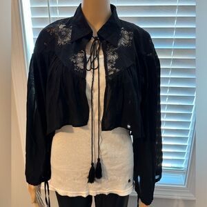 House of Harlow 1960 Black Lace Blouse